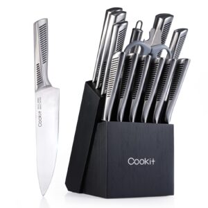 15 Piece Kitchen  Knife Sets with Block,